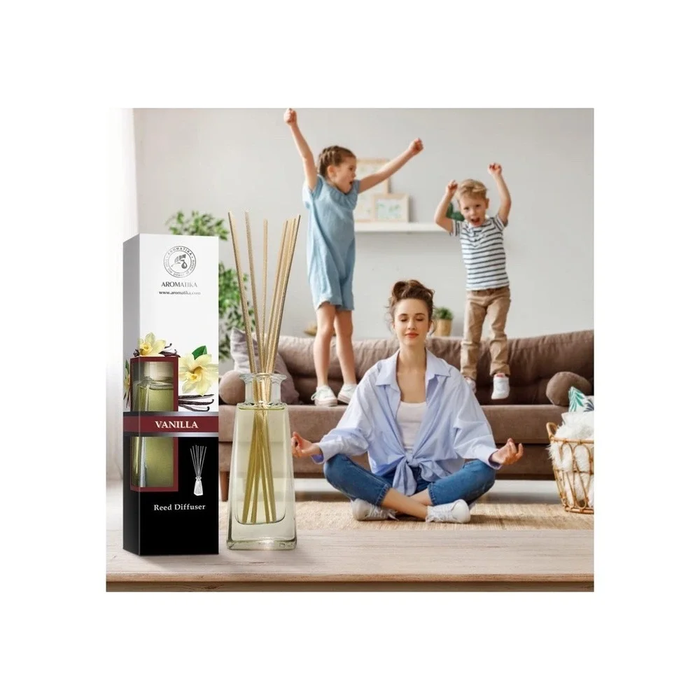 Reed Diffuser with Natural Essential Oil Vanilla 3.4 Fl Oz - NIB